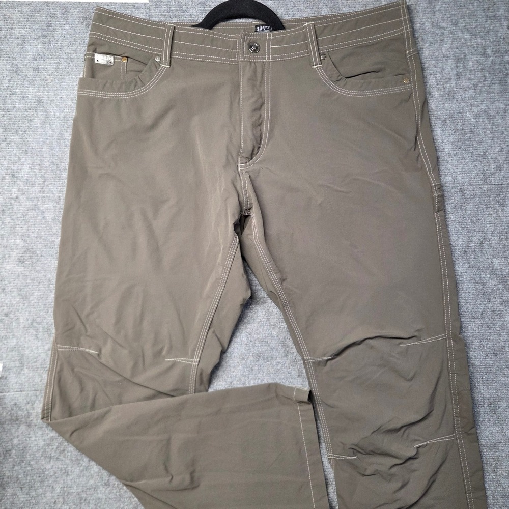 Kuhl Silencr Mens Pants 38x32 Dark Khaki Hiking Technical Stretch Articulated